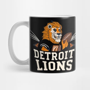 Detroit lions football vector design Mug